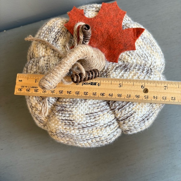 Holiday Halloween Fall Decorative Fabric Pumpkins Set of 3 Gray, White, Cream - Picture 13 of 16